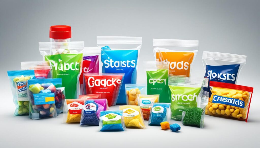Different types of plastic packaging materials